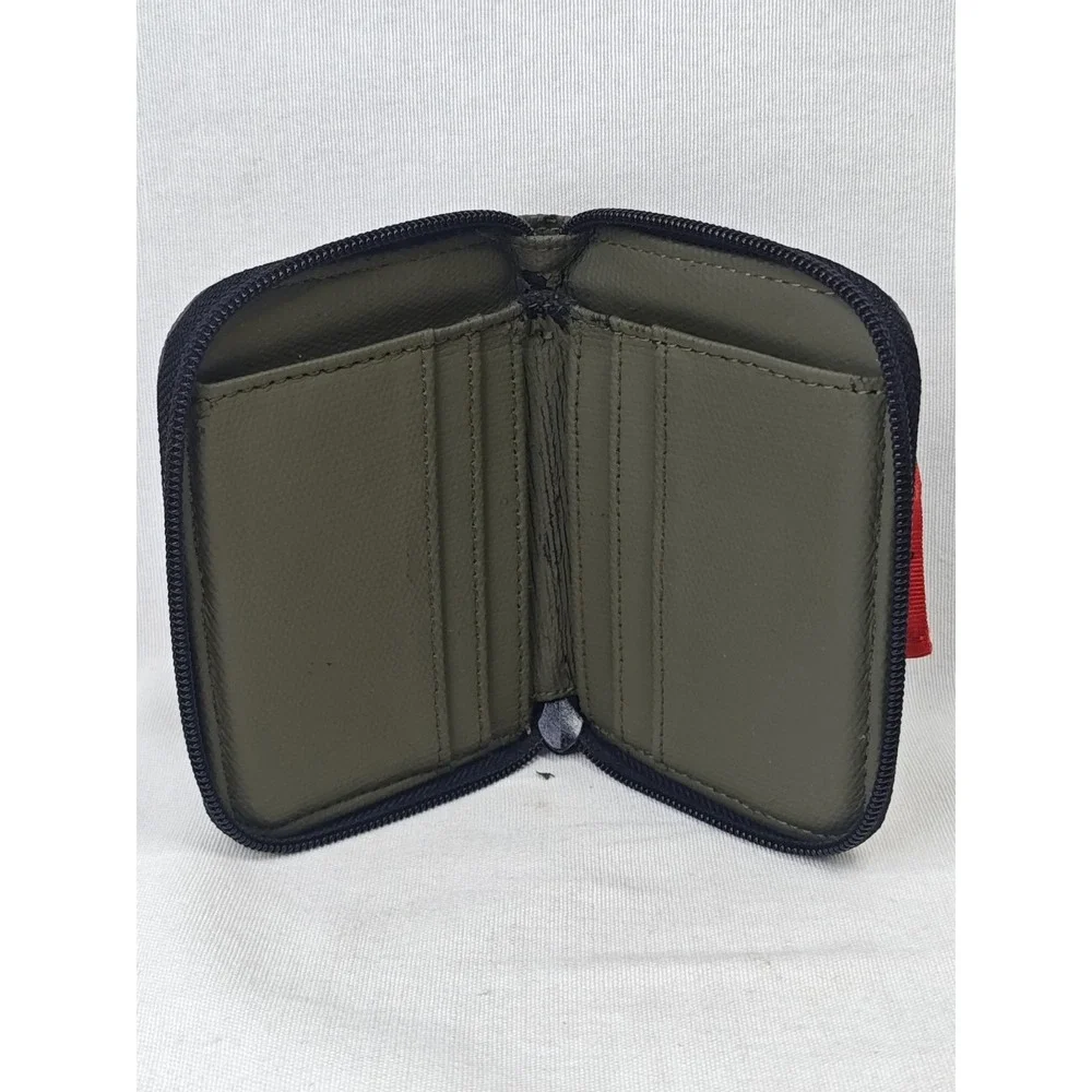 Diesel Spare Parts Men's Wallet Zip Around‎ VINTAGE Y2K Green Red